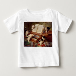 T-shirt Pour Bébé Chatons et piano