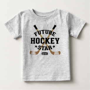 T-shirt Pour Bébé Chaussures Brown du joueur de hockey étoile de hoc