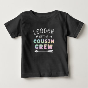 T-shirt Pour Bébé Chef de l'équipe de cousin Enfants Famille Réunion