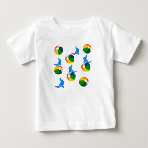 T-shirt Pour Bébé Chemise à volants pour tout-petit Humeur d'été, Bl