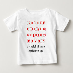 T-shirt Pour Bébé Chemise Alphabet pour enfant