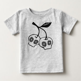 T-shirt Pour Bébé Chemise Apple crâne florale
