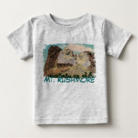 Chemise bébé peinte Mt. Rushmore