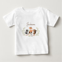Chemise bébé personnalisée pour animaux en bois