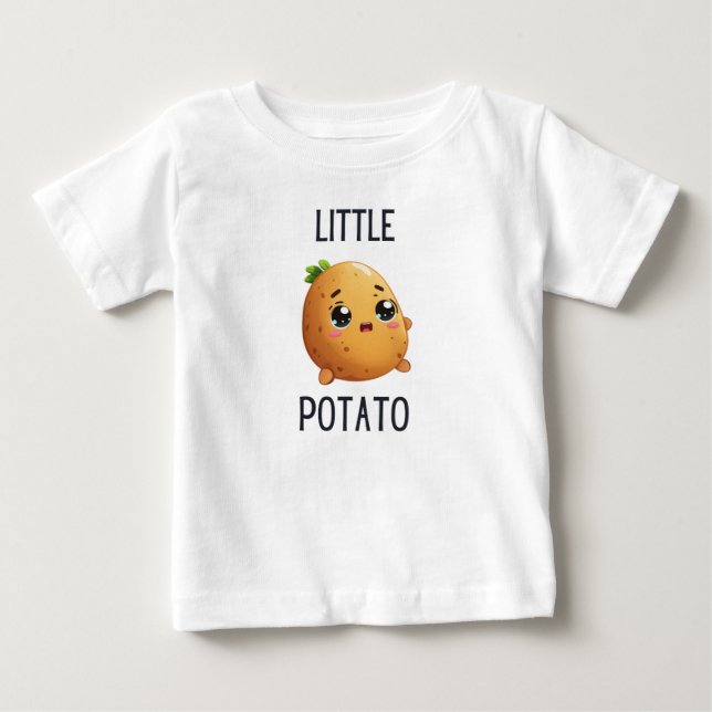 T-shirt Pour Bébé Chemise bébé petite pomme de terre mignonne (Devant)