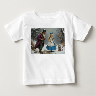 T-shirt Pour Bébé Chemise blanche bébé Alice d'hiver