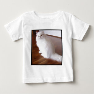 T-shirt Pour Bébé Chemise blanche de bébé de chat persan