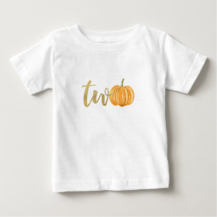 T-shirt Pour Bébé Chemise Citrouille 2e anniversaire