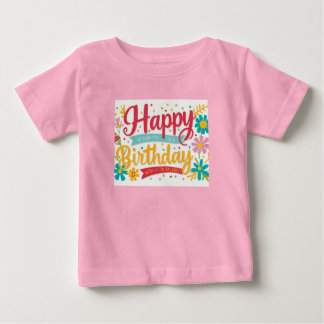 T-shirt Pour Bébé Chemise d'anniversaire colorée pour enfants