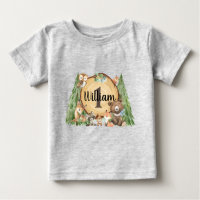 Chemise d'anniversaire de Forest Woodland Animal