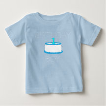 Chemise d'anniversaire de naissance de bébé bleu