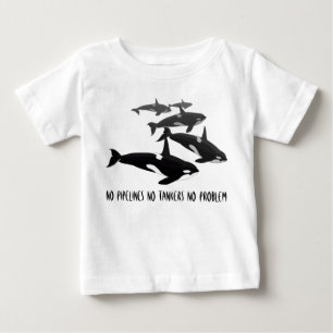 T-shirt Pour Bébé Chemise de baleine d'orque personnalisée par