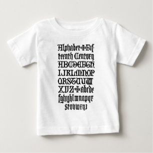 T-shirt Pour Bébé Chemise de lettres gothiques