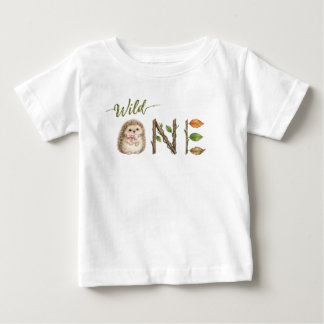 T-shirt Pour Bébé Chemise de naissance de bébé Hérisson Aquarelle Wi