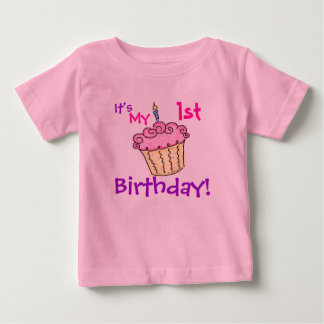 T-shirt Pour Bébé Chemise de petit gâteau d'anniversaire