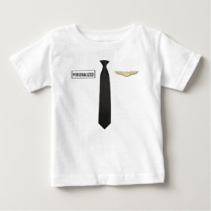 T-shirt Pour Bébé Chemise de pilote personnalisée, vêtements pour