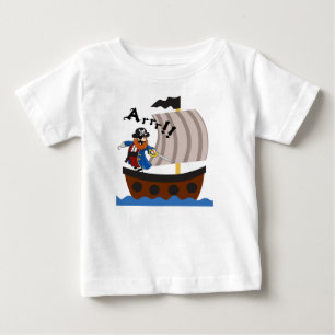 T-shirt Pour Bébé Chemise de pirate et de bateau de pirate