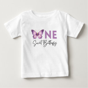T-shirt Pour Bébé Chemise de premier anniversaire One Sweet Butterfl
