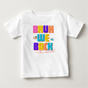 T-shirt Pour Bébé Chemise de professeur Bruh, enseignant amusant svg