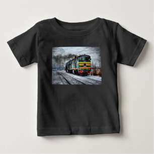 T-shirt Pour Bébé Chemise de train à moteur à vapeur de locomotive a