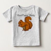 Chemise d'écureuil de bébé de Côte Est