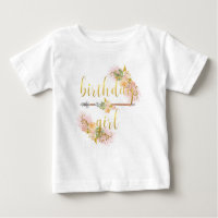 Chemise d'or chic de blanc de fille d'anniversaire