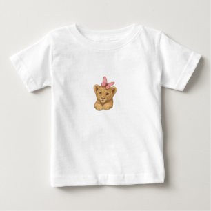 T-shirt Pour Bébé Chemise douce bébé lion et papillon