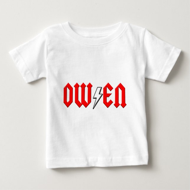 T-shirt Pour Bébé chemise faite sur commande de rock d'OWEN (Devant)