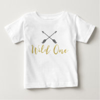 Chemise Faux Gold Foil Wild One Arrows