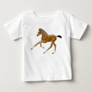 T-shirt Pour Bébé Chemise galopante de bébé de poulain de cheval d