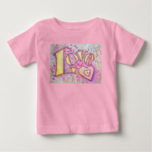 T-shirt Pour Bébé Chemise Inspirante Peinture d'Art de Mot d'Amour