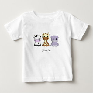 T-shirt Pour Bébé Chemise mignonne de bébé de nom de bande dessin
