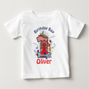 T-shirt Pour Bébé Chemise Nautique Anniversaire Nautique Premier Ann