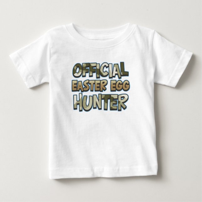 T-shirt Pour Bébé Chemise officielle de chasseur d'oeufs de Pâques d (Devant)