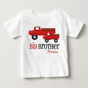 T-shirt Pour Bébé Chemise personnalisée Big Brother Fire Truck
