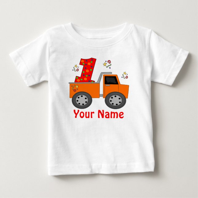 T-shirt Pour Bébé Chemise personnalisée pour le premier camion de vi (Devant)
