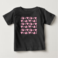 CHEMISE PETITE FILLE ROSE SKULLS