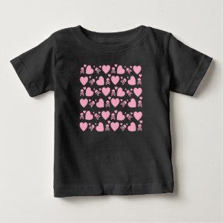 T-SHIRT POUR BÉBÉ CHEMISE PETITE FILLE ROSE SKULLS