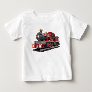 T-shirt Pour Bébé Chemise pour enfants - Train à vapeur rouge classi