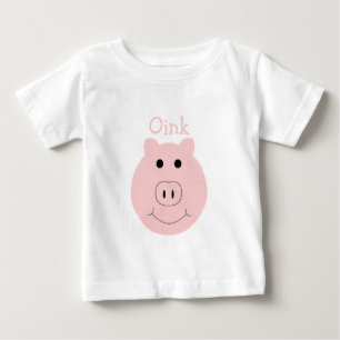 T-shirt Pour Bébé Chemise rose idiote d'enfant en bas âge de porc