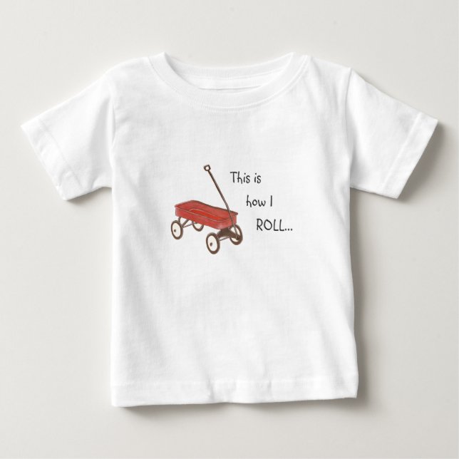 T-shirt Pour Bébé Chemise rouge de chariot (Devant)