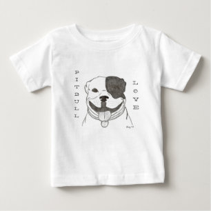 T-shirt Pour Bébé Chemises d'amour Pitbull