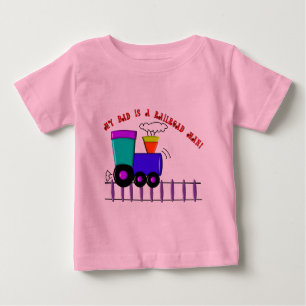 T-shirt Pour Bébé Chemises de train pour enfants "Mon père est un ho