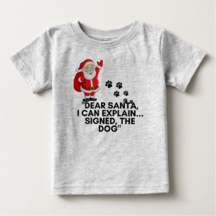 T-shirt Pour Bébé Cher Père Noël, je peux expliquer Tasse de Noël dr