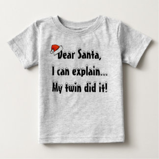 T-shirt Pour Bébé Chère Chemise Père Noël Twin