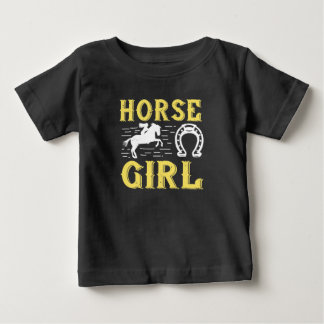 T-shirt Pour Bébé cheval fille-01