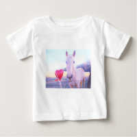 Cheval jaune et Coeur rouge