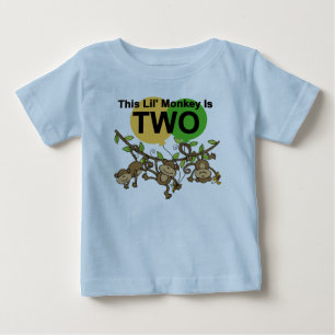 T-shirt Pour Bébé Chevaliers et Dons de 2e anniversaire Swing Monkey