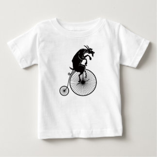 T-shirt Pour Bébé Chèvre équitation un Penny Farthing Bike