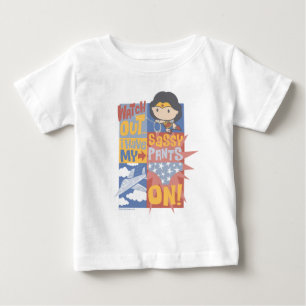 T-shirt Pour Bébé Chibi Wonder Woman J'Ai Mes Pantalons Sassy En T